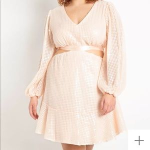Plus Cutout Sequin Dress, NWT